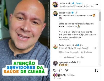 Abilio alerta para fake news e garante melhorias na sa�de