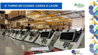 Justi�a Eleitoral inicia carga e lacre das urnas para o segundo turno em Cuiab�