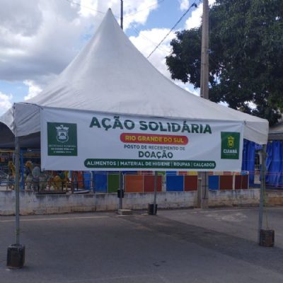 ​Secretaria funciona como posto de recebimento de doa��es para RS