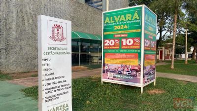 ​Prazo para pagamento do Alvar� 2024 com desconto termina nesta segunda