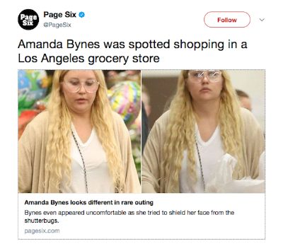 Amanda Bynes sofre bullying nas redes sociais ap�s ressurgir irreconhec�vel
