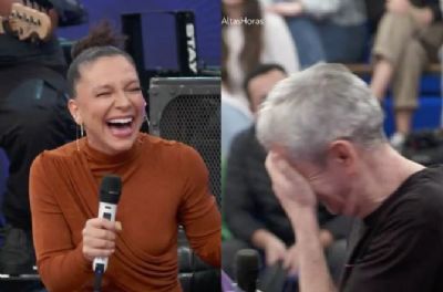 Serginho Groisman comete gafe com Priscilla Alcantara no Altas Horas