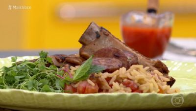 Arroz de Forno com Costelinha delicioso