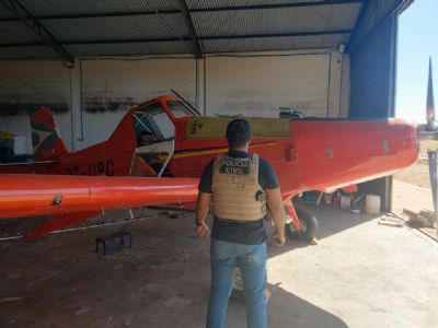 ​Aeronave avaliada em R$ 800 mil usada para desmate qu�mico no Pantanal � apreendida durante opera��o