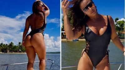 Viviane Ara�jo se irrita com cr�ticas em foto e xinga seguidores