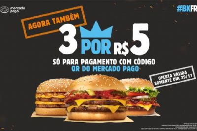 Guerra do hamb�rguer: Burger King faz 3 sandu�ches por R$ 5