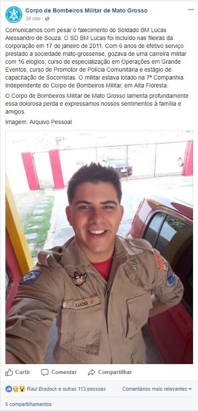 Bombeiro � encontrado morto com tiro na cabe�a dentro de carro