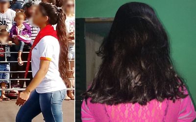 Adolescente � rendida por assaltantes na rua e tem 80 cent�metros de cabelo cortados