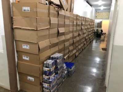 Pol�cia Civil recupera caixas de cigarros, energ�ticos e suplementos roubados de empresa de VG