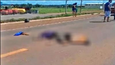 ​Casal morre atropelado por carreta na BR-158