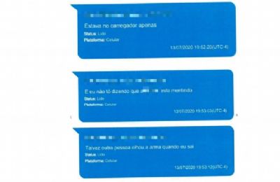 Mensagens entre namorado de atiradora e irm�o apontam que arma n�o tinha muni��o na c�mara
