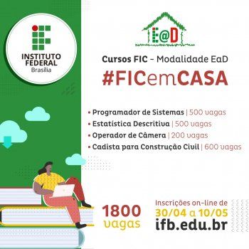 Instituto Federal oferta 1.800 vagas em cursos on-line de qualifica��o profissional