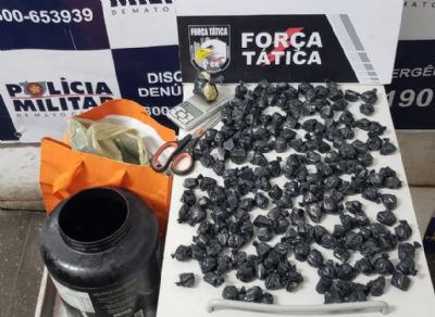 Homem � preso e mais de 180 por��es de pasta base apreendidas