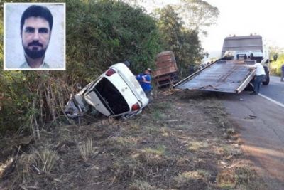 Oficial de justi�a morre ao colidir carro com caminh�o em C�ceres
