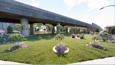 Novo viaduto recebe paisagismo