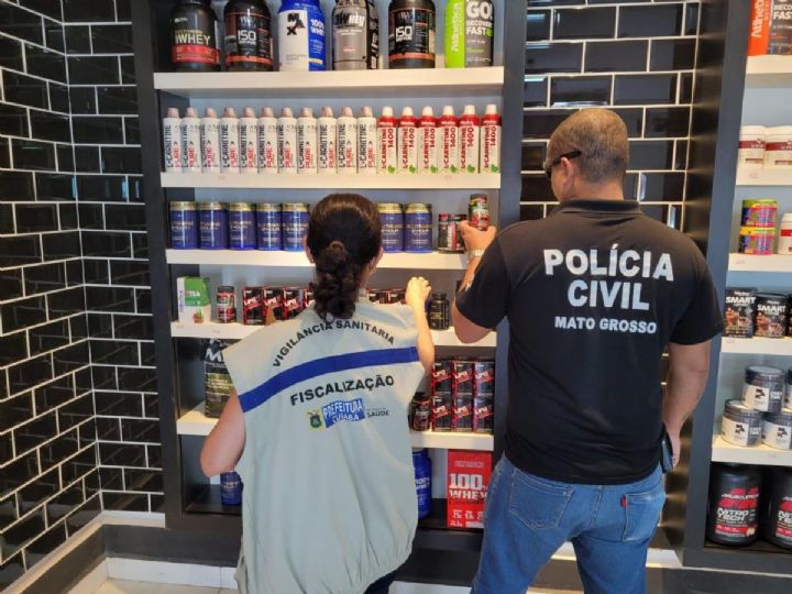 Pol�cia encontra irregularidades em lojas de suplementos de Cuiab�