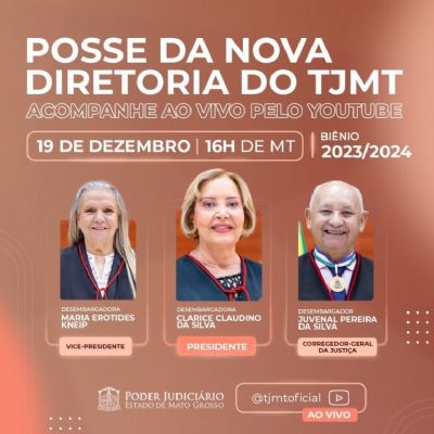 Diretoria do TJMT toma posse nesta segunda