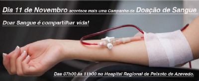 Peixoto de Azevedo realiza campanha de doa��o de sangue