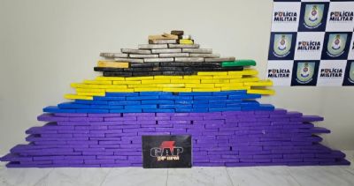 ​ Pol�cia Militar apreende 102 kg de maconha em carro abordado na MT-251