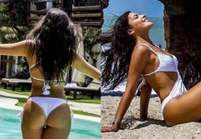 Ex-BBB Emilly mostra corp�o de mai� engana mam�e e filosofa
