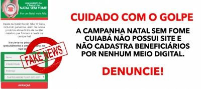 � FAKE: formul�rio online pede dados pessoais para receber cesta do Natal Sem Fome