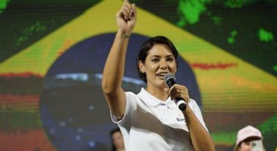Em visita a Cuiab�, Michelle Bolsonaro exalta Abilio e se recorda de Am�lia Barros