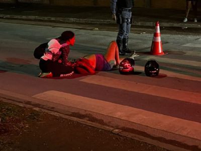 Gestante � atropelada por motociclista sem carteira de habilita��o na faixa de pedestre