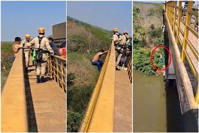 ​Homem cai de ponte em tentativa de resgate em V�rzea Grande