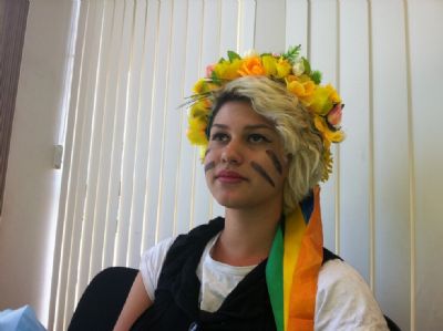Ativista Sara Winter � presa pela Pol�cia Federal, em Bras�lia