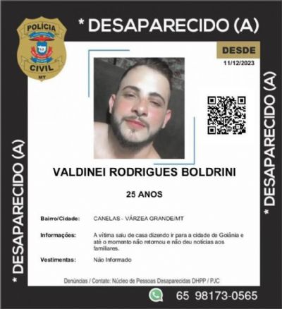 ​Jovem some ap�s sair de V�rzea Grande rumo � Goi�nia