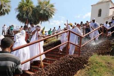 ​Lavagem da escadaria da Igreja do Ros�rio e S�o Benedito ser� neste s�bado