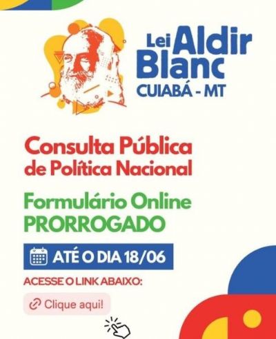 ​Prazo para participa��o da Consulta P�blica referente � Lei Aldir Blanc 2024 encerra nesta ter�a