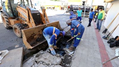 Secretaria de Obras retira 20 toneladas de lixo todo m�s dos bueiros de Cuiab�