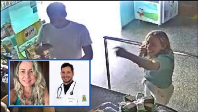 Imagens mostram m�e e filho comemorando ap�s duplo homic�dio em Peixoto de Azevedo
