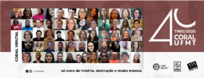 Coral da UFMT lan�a trabalho virtual em comemora��o aos seus 40 anos e homenageia Caetano Veloso