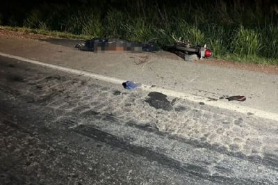 ​Motociclista morre em acidente ap�s bater de frente com caminh�o em V�rzea Grande