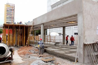 Obra da Esta��o Alencastro entra na fase final da supraestrutura