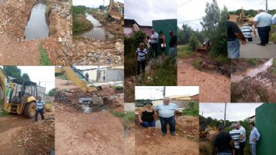 Limpeza de manilhas � realizada por indica��o do vereador Misael Galv�o