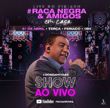 Ra�a Negra vai fazer live com show no YouTube no dia 21 de abril