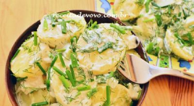 Batata com maionese caseira