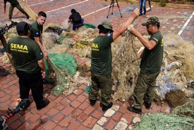 Sema apreende 4 toneladas de peixe durante piracema e aponta aumento nas apreens�o de redes