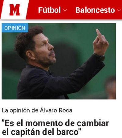 Imprensa de Madri v� fim da linha para Diego Simeone no Atl�tico ap�s elimina��o para o RB Leipzig