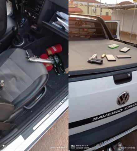 Ap�s briga, homens fogem e s�o presos em outra cidade com duas armas de fogo
