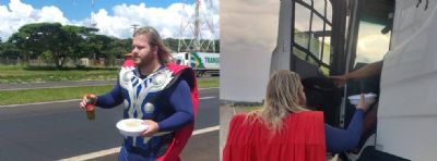 �Thor� entrega almo�o para caminhoneiros que n�o podem cumprir quarentena