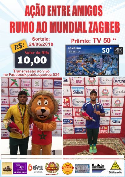 'A��o entre Amigos' busca arrecadar fundos para atleta cuiabano que disputa mundial