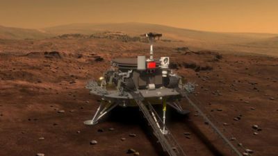 Nave espacial chinesa pousa em Marte; veja momento exato