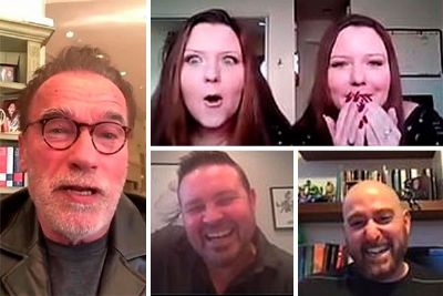 Schwarzenegger invade zoom de 'Um Tira', e elenco pira; filme de 1990 ganhar� spin-off
