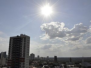 Semana come�a com forte calor e baixa umidade em MT