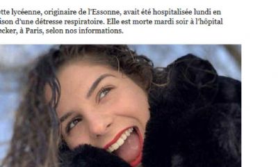 M�e conta como adolescente francesa de 16 anos morreu de quadro fulminante da Covid-19
