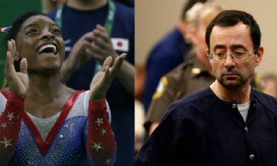 Simone Biles vibra com condena��o de Larry Nassar: 'Cora��o completo'